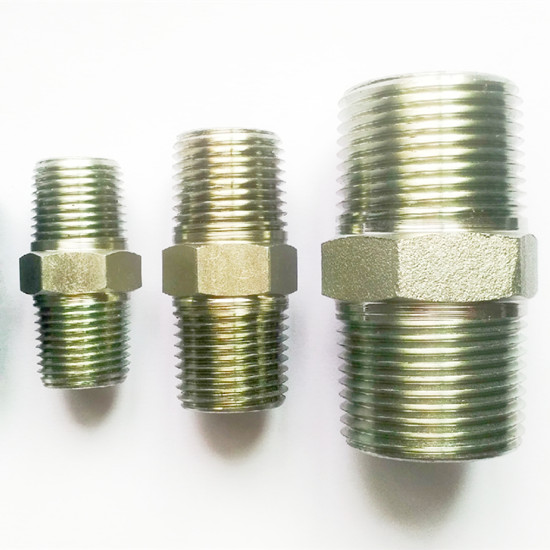 BSP NPT JIC Threaded hose nipple adapter fittings