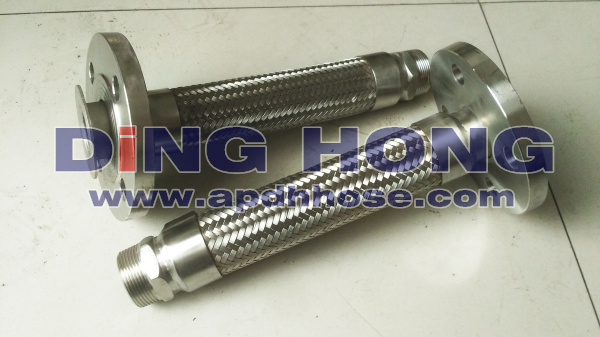 Male thread flange braided hose