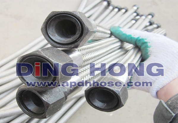 Swivel nut stainless steel flexible hose