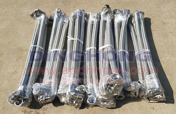 Quick coupling flexible metal hose