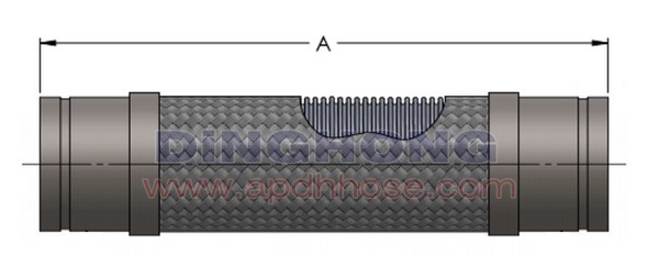 Grooved flexible braided hose assemblies