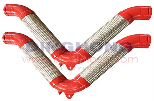 Stainless braided hose with roll grooved