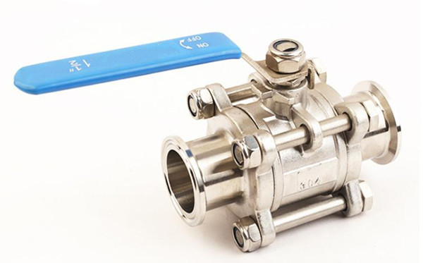 Sanitary grade tri clamp ball valve