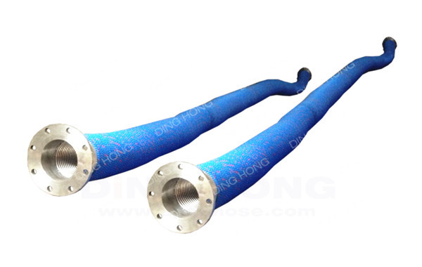 Wire rope lagging flange flexible hose